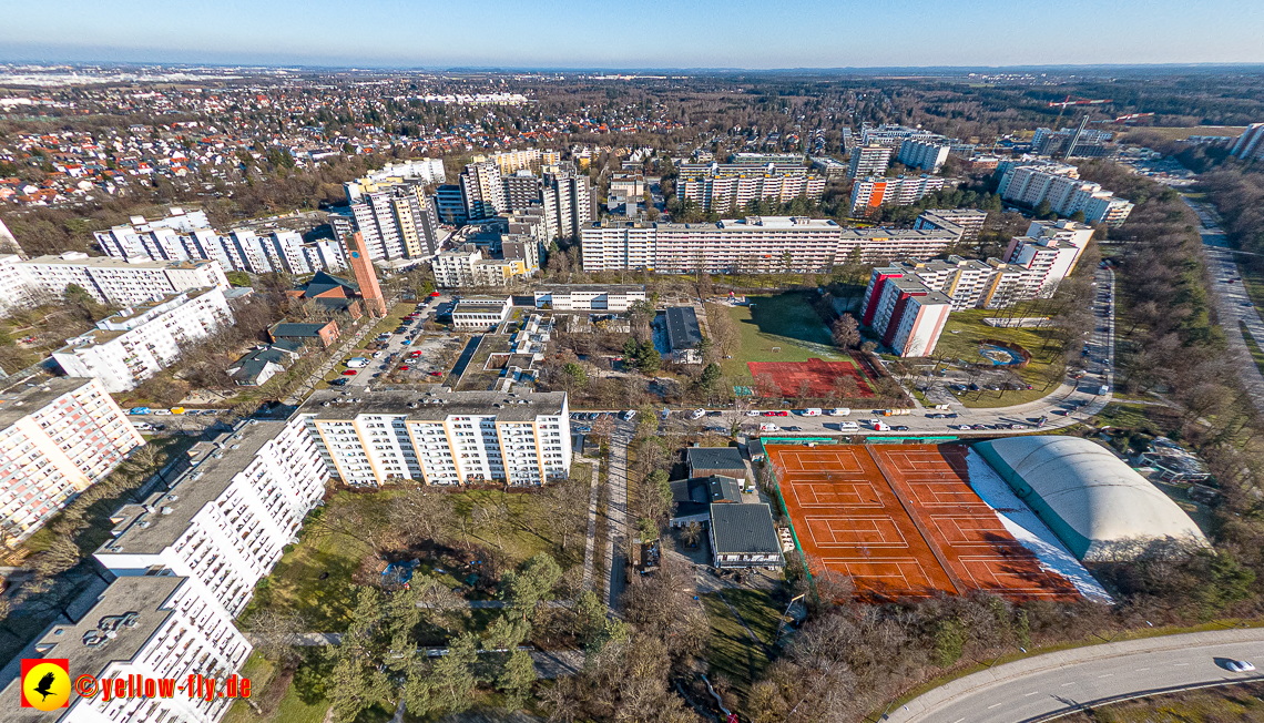 07.02.2023 - Luftbilder vom Marx-Zentrum und Umgebung in Neuperlache